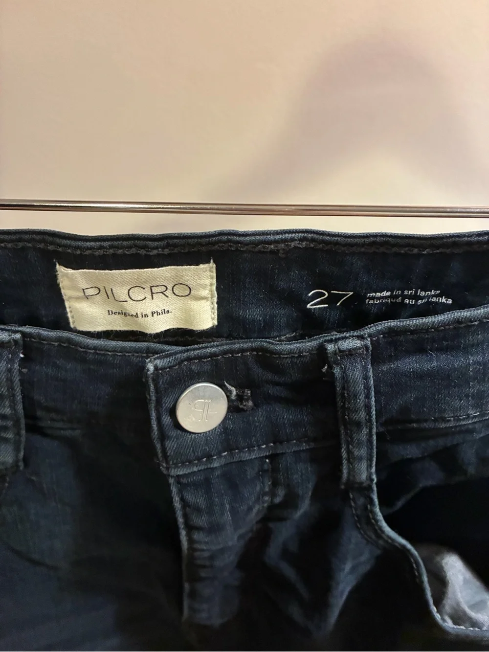 Pilcro Dark Navy High-Rise Skinny Jeans Anthropologie